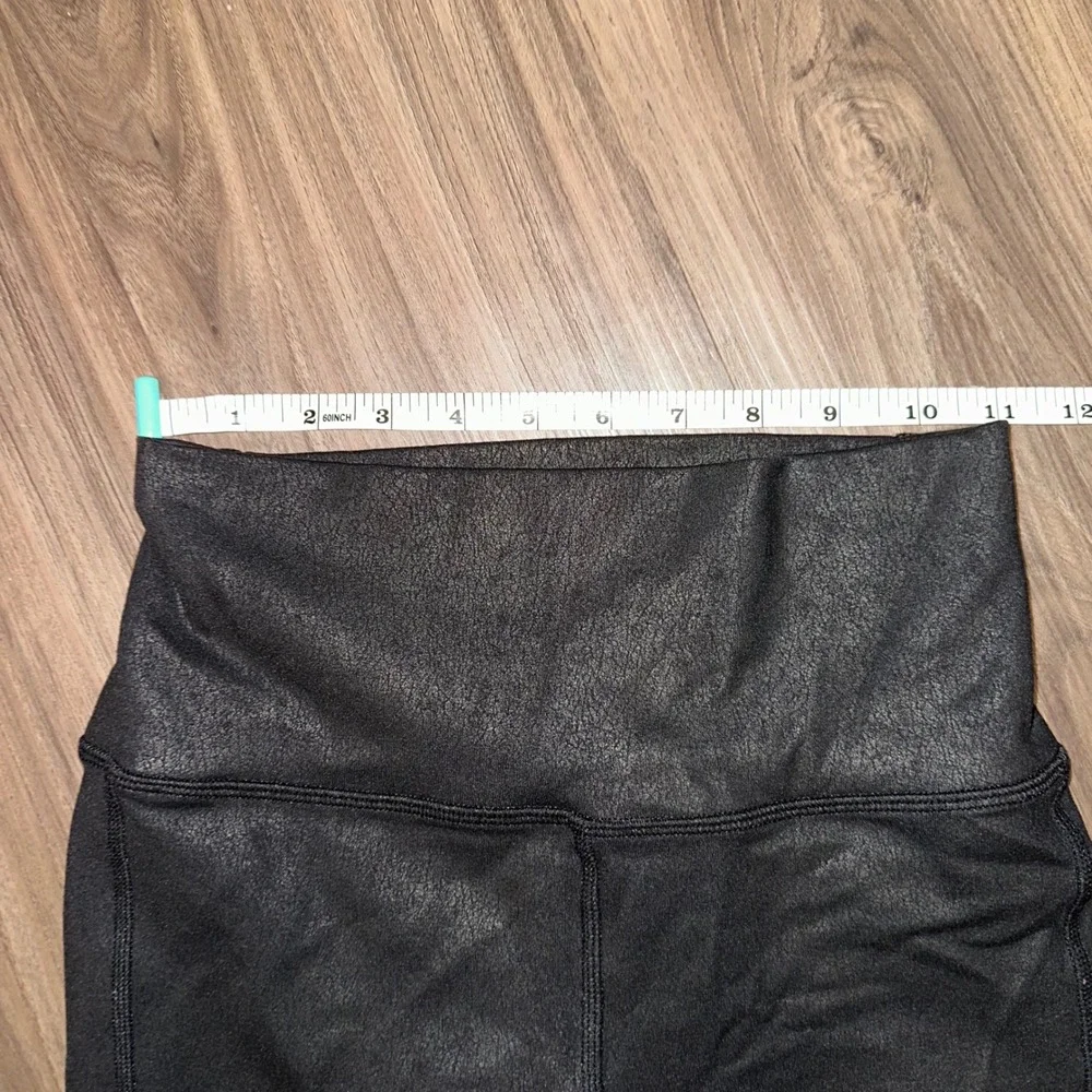 ALO Yoga Moto Leggings High Waist‎ Black Moto Panel Detail Athleisure Small